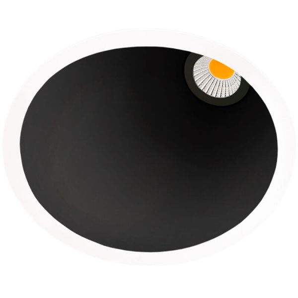 Downlight Swap L Assimétrico LED 5W Embutido por ArkosLight Branco e Preto