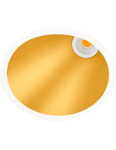 Downlight Swap L Asymétrique LED 5W Encastrable par ArkosLight Blanc et Or