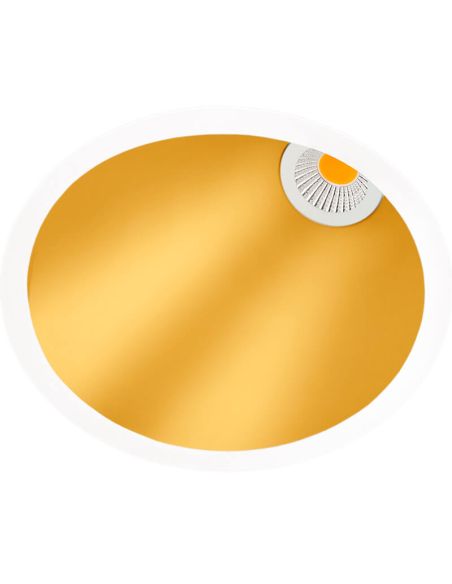 Downlight Swap L Assimétrico LED 5W Embutido por ArkosLight Branco e Dourado