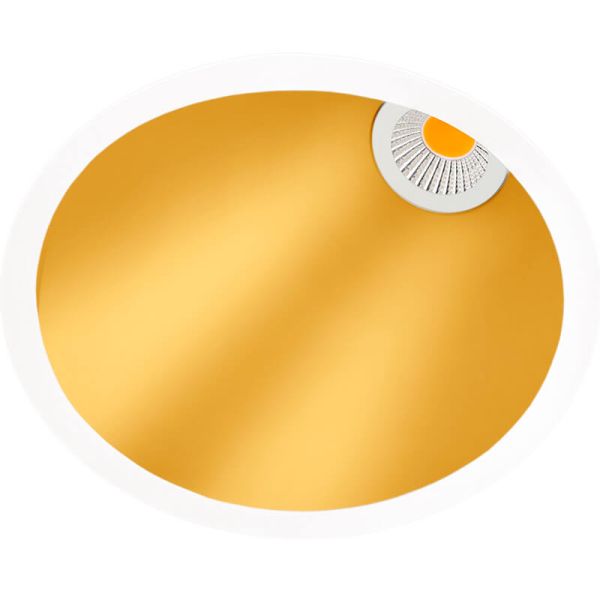 Downlight Swap L Asymétrique LED 5W Encastrable par ArkosLight Blanc et Or
