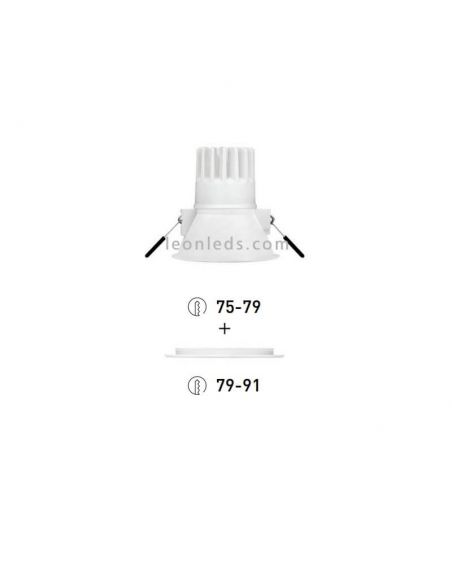 Downlight Swap Arkos Light LED Empotrable diseño 7w talla M de colores Blanco Rojo Dorado Negro | LeonLeds