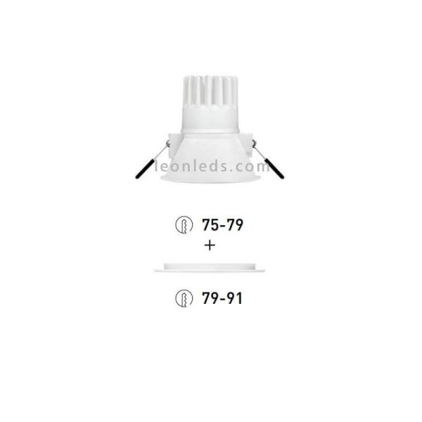 Downlight Swap Arkos Light LED Empotrable diseño 7w talla M de colores Blanco Rojo Dorado Negro | LeonLeds
