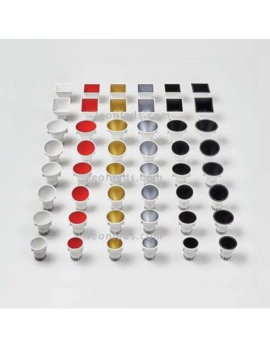 Downlight Swap Arkos Light LED Encastré design 7w taille M en couleurs Blanc Rouge Doré Noir | LéonLeds