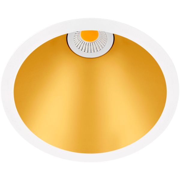 Downlight Swap M LED 7W Embutida da ArkosLight Branco e Dourado