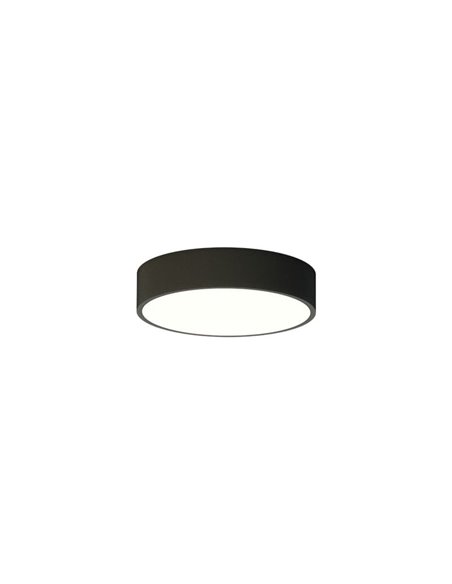 Plafon LED LONDON Ø20cm preto, 12W 840lm, 3000K/4000K
