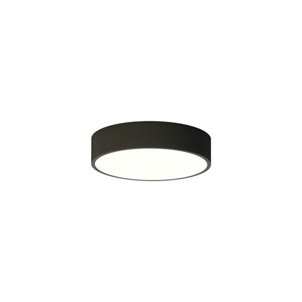 Plafonnier LED LONDON Ø20cm noir, 12W 840lm, 3000K/4000K