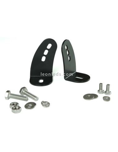 Kit de soporte lateral para barras Lazer de LED fabricado en acero Inox con tornillos y arandelas | LeonLeds