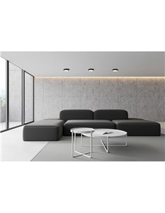 Plafonnier LED LONDON Ø30cm noir, 17W 1270lm, 3000K/4000K 2