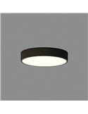 Plafonnier LED LONDON Ø30cm noir, 17W 1270lm, 3000K/4000K