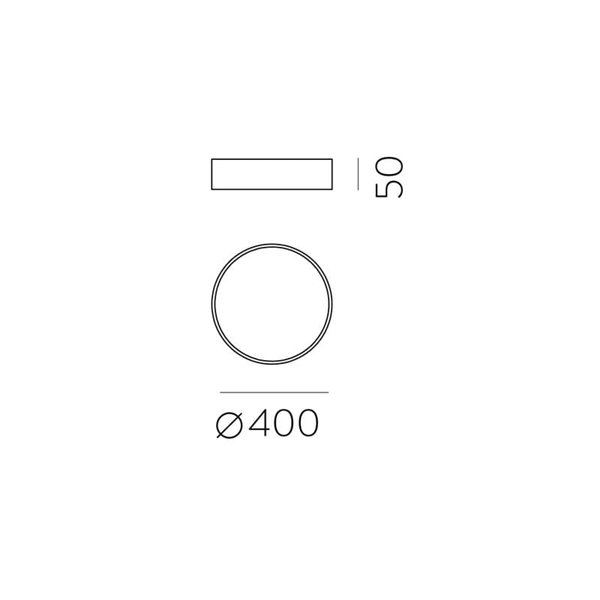 Plafonnier LED rond Ø40cm LONDON blanc, 22W 1679lm, 3000K/4000K avec et sans Casambi