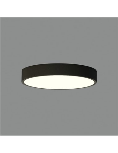 Plafón de Techo LED Ø40cm LONDON negro, 22W 1679lm, 3000K/4000K con y sin Casambi