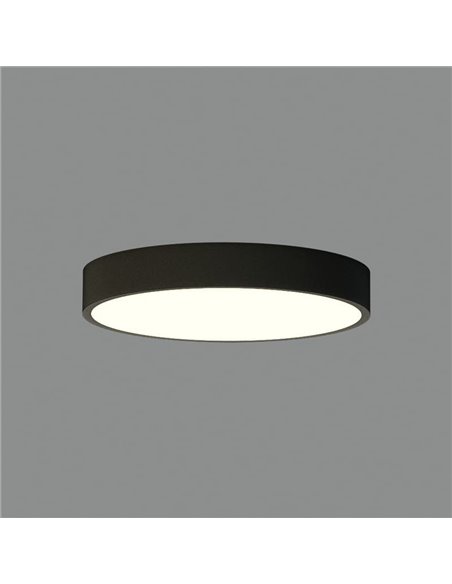 Plafonnier LED Ø40cm LONDON noir, 22W 1679lm, 3000K/4000K avec et sans Casambi