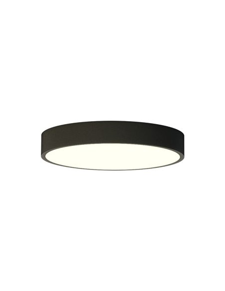 Plafonnier LED Ø40cm LONDON noir, 22W 1679lm, 3000K/4000K avec et sans Casambi