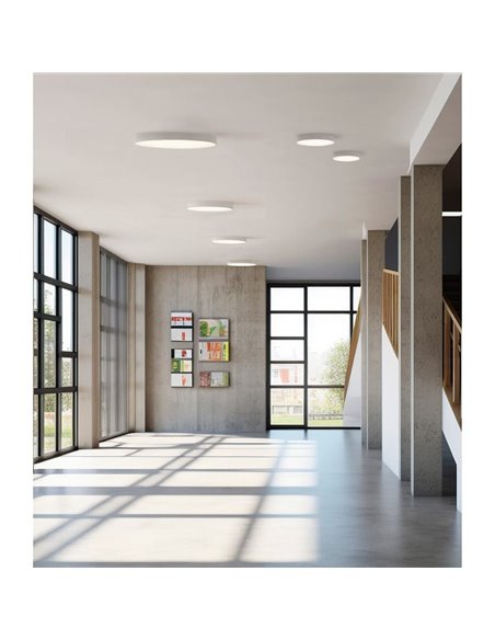 Plafonnier LED Ø60cm blanc LONDON, 42W 3208lm, 3000K/4000K avec et sans Casambi