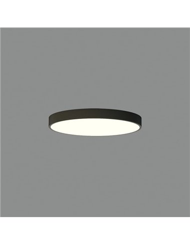 Plafonnier LED Ø60cm LONDON Noir, 42W 3208lm, 3000K/4000K avec et sans Casambi