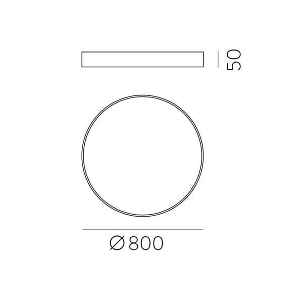 Plafonnier LED Ø80cm LONDON blanc, 72W 5497lm, 3000K/4000K avec et sans Casambi