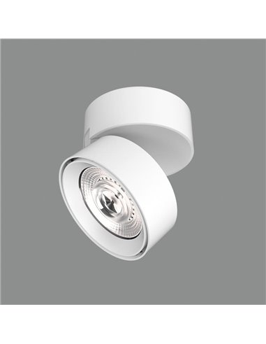Foco Orientable tipo Plafón LED COB MAKO, Blanco texturado, 20W 3000K 1875lm