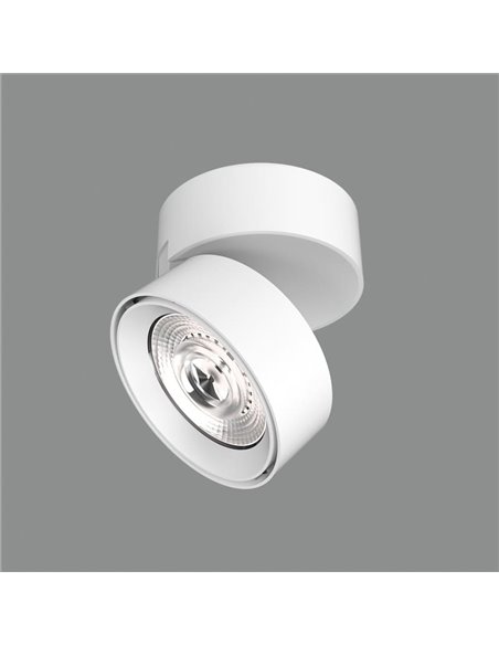 Foco Orientable tipo Plafón LED COB MAKO, Blanco texturado, 20W 3000K 1875lm
