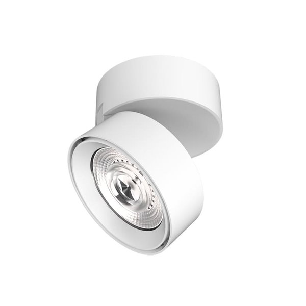 Foco Orientable tipo Plafón LED COB MAKO, Blanco texturado, 20W 3000K 1875lm