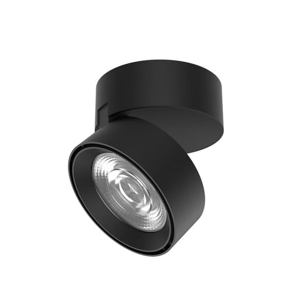 Foco Orientable tipo Plafón LED COB MAKO, Negro texturado, 20W 3000K 1875lm