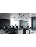 Foco Orientable tipo Plafón LED COB MAKO, Negro texturado, 20W 3000K 1875lm
