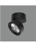 Foco Orientable tipo Plafón LED COB MAKO, Negro texturado, 20W 3000K 1875lm
