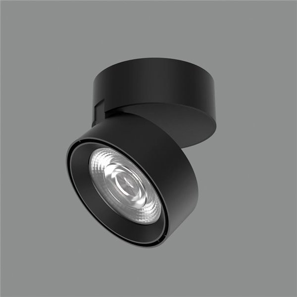 Foco Orientable tipo Plafón LED COB MAKO, Negro texturado, 20W 3000K 1875lm