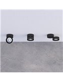 Foco Orientable tipo Plafón LED COB MAKO, Negro texturado, 20W 3000K 1875lm
