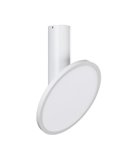 Plafonnier avec spot LED rond orientable 18W 3000K 1600lm, blanc texturé MORGAN