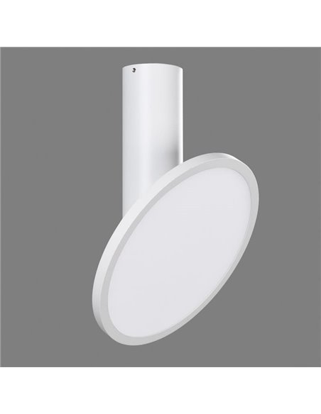 Plafón con foco redondo orientable LED 18W 3000K 1600lm, MORGAN blanco texturado