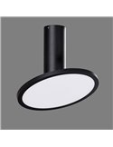 Candeeiro de teto com foco LED redondo ajustável 18W 3000K 1600lm, preto texturizado MORGAN