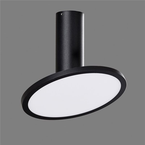 Candeeiro de teto com foco LED redondo ajustável 18W 3000K 1600lm, preto texturizado MORGAN