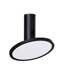 Plafonnier avec spot LED rond orientable 18W 3000K 1600lm, noir texturé MORGAN