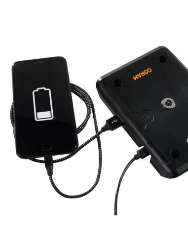 Base de carga cargando un movil Base de Carga LEDinspect SINGLE CHARGE PAD de OSRAM | LeonLeds