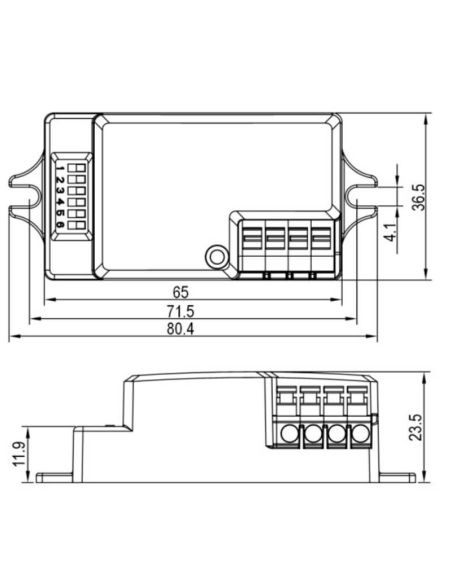 Medições Detector de Movimento de Alta Frequência 360º DM HF1 000 Dinuy