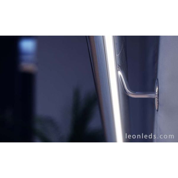 Perfil Aluminio Superficie para tiras Led decorativas -Tipo X- 2M | LeonLeds