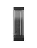 Lámpara/Aplique de Pared TOOTHILL de vidrio vaporizado negro transparente E27 (No incl.)