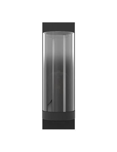 Lámpara/Aplique de Pared TOOTHILL de vidrio vaporizado negro transparente E27 (No incl.)