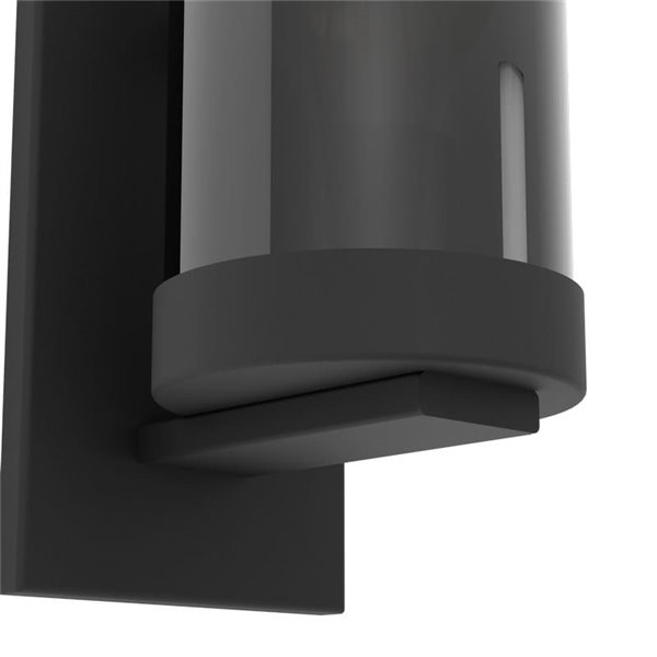 Lámpara/Aplique de Pared TOOTHILL de vidrio vaporizado negro transparente E27 (No incl.)