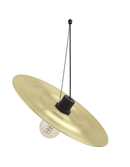 Plafonnier suspension oblique en forme de soucoupe LINTMILL E27