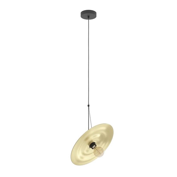 Plafonnier suspension oblique en forme de soucoupe LINTMILL E27