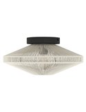 Plafón de techo elegante de textil crema MIDSUMER E27 (no incl.)