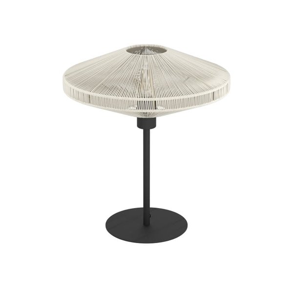 Lámpara de mesa elegante de acero y textil MIDSUMER Ø 380mm