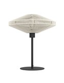 Lámpara de mesa elegante de acero y textil MIDSUMER Ø 380mm