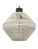 Lámpara de Techo Colgante de acero y textil crema MIDSUMER 3 Luces E27