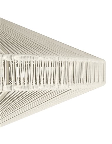 Elégant Plafonnier MIDSUMER en acier crème et textile 1 Lumière E27