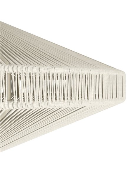 Elégant Plafonnier MIDSUMER en acier crème et textile 1 Lumière E27