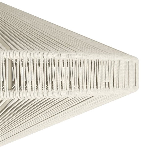 Elégant Plafonnier MIDSUMER en acier crème et textile 1 Lumière E27