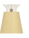Lampe de table ASBY en bois clair avec interrupteur sur le câble E27 Ø85mm