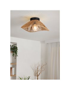 Luminária de teto com abajur de papel natural LAVISTER E27, Ø390mm 2